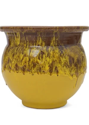 Pot Méditerranéen – Jaune & Marron Châtaigne