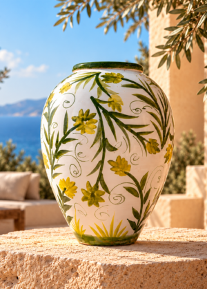 ELORA – Vase Artisanal Tunisien Décoré à la Main